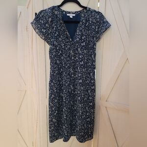 New York & Co Blue Floral Dress
